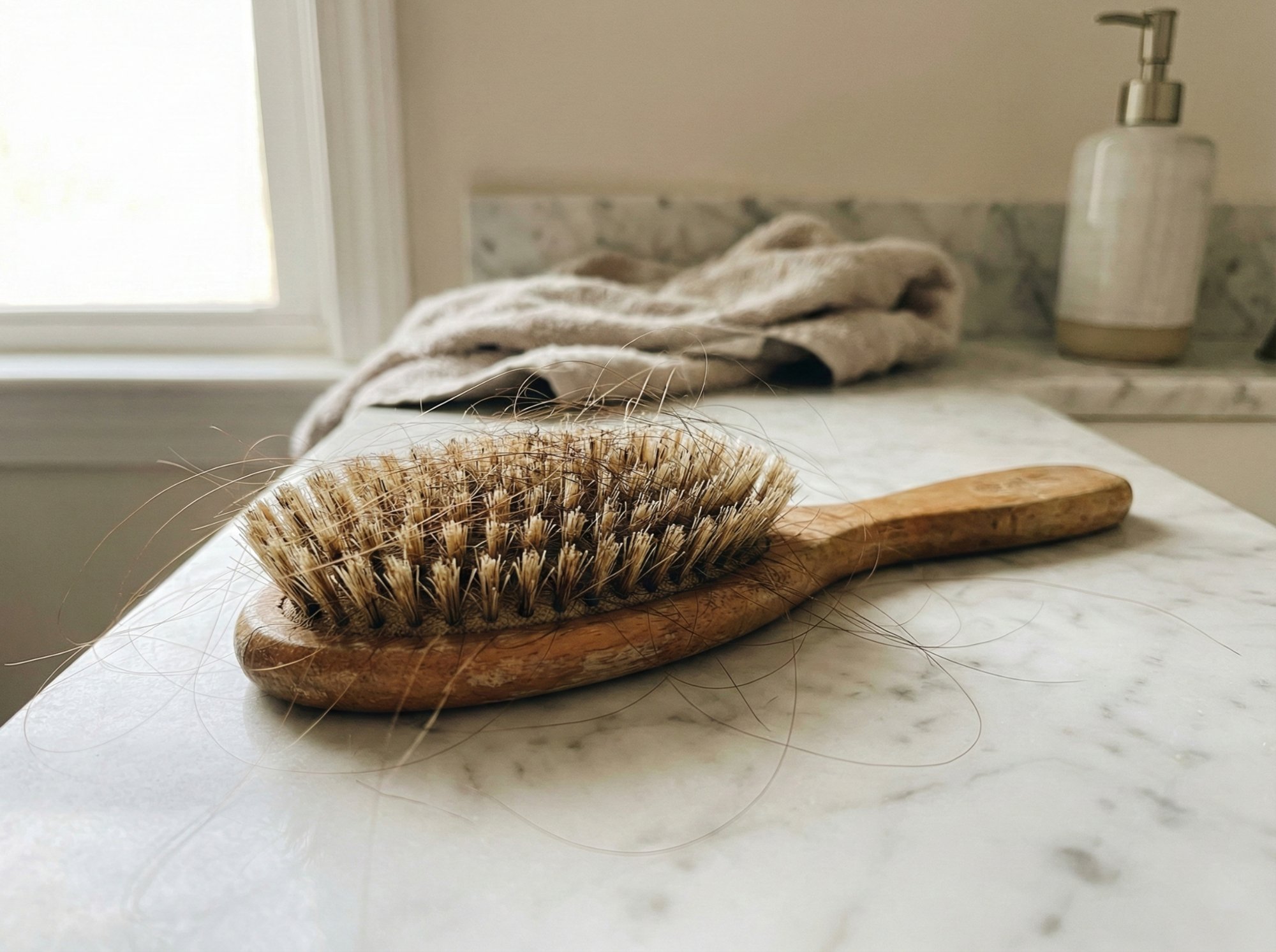 Haarbürste mit Haaren